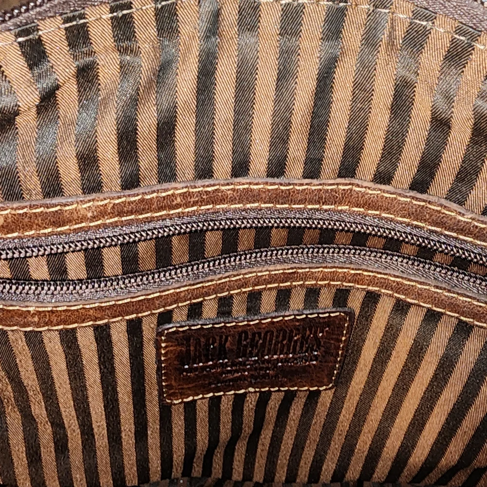 Jack Georges Voyager Hobo Crossbody Leather Bag - Picture 7 of 13